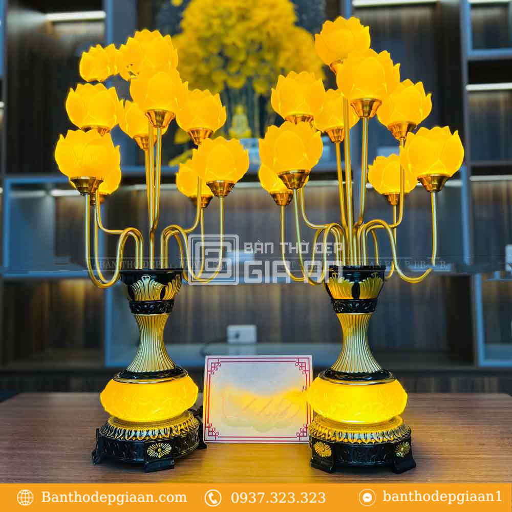 Tổng Hợp 100+ Mẫu Đèn Bàn Thờ Gia Tiên, Đèn Thờ Phật Đẹp 11 den trang tri ban tho bong luu ly than den dt1037 2