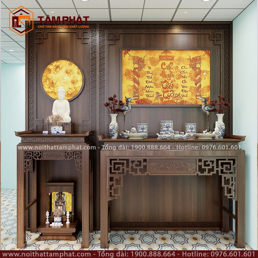 3 Mẫu bàn thờ Phật đẹp, phù hợp mọi không gian 2 Phong-tho-dep-bt-1200-1