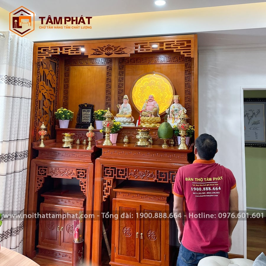 3 Mẫu bàn thờ Phật đẹp, phù hợp mọi không gian 1 Thiet-ke-phong-tho-chung-cu-dep-bt-1040-2