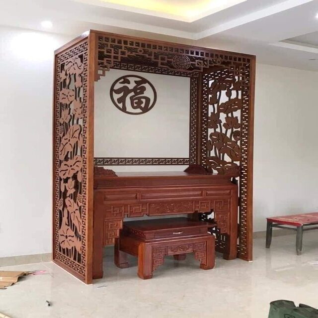 Tổng hợp 100+ mẫu vách ngăn phòng thờ đẹp, hiện đại nhất hiện nay 6 vach-ngan-phong-tho-hoa-tiet-hoa-sen