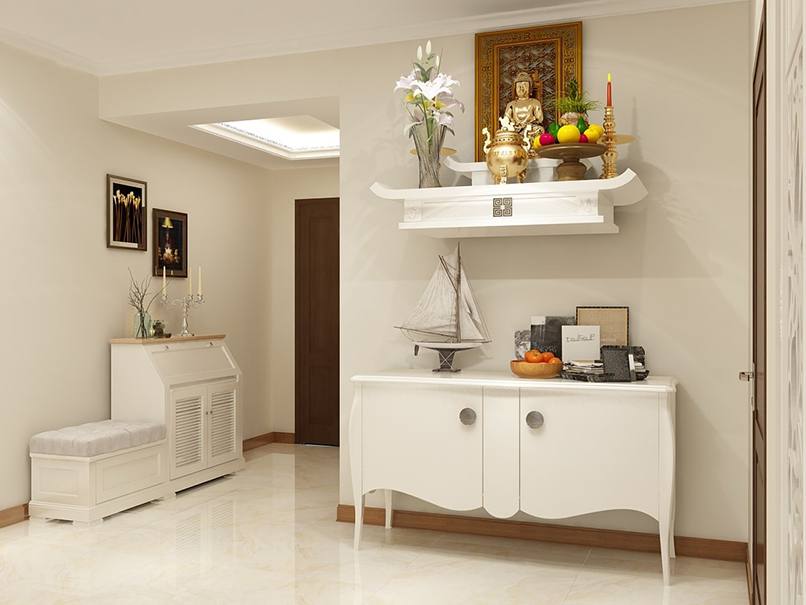 5 nguyên tắc bố trí phòng thờ trong nhà ống 2 tầng 7 bo-tri-phong-tho-nha-ong-2-tang-toi-gian
